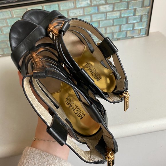 Michael Kors Black Strappy Heels - Picture 6 of 8
